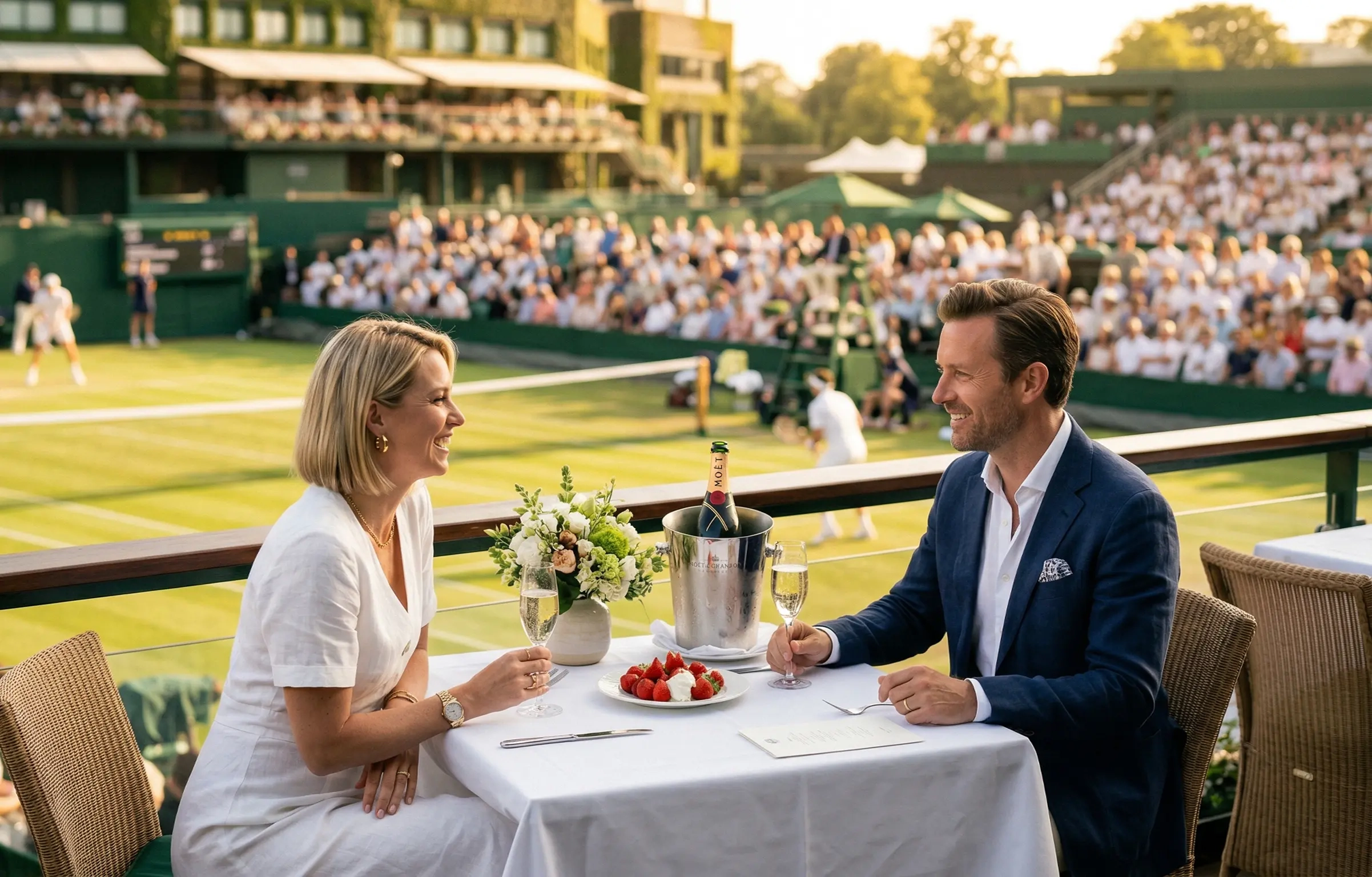Luxury tennis hospitality — courtside VIP experience
